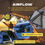 Where Tomorrow - Pop up Kuppelzelt für 3 Personen - 10 Sek. Quick-up-Aufbau - Blau mit optimaler Luftzirkulation und großem Ausgang