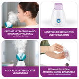 VITALmaxx Gesichtssauna 3in1 weiß/blau mit Nano-Ionen-Dampf, Luftbefeuchter, Handtuchwärmer und Öl-Einsatzfunktion.