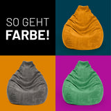 LUMALAND Sitzsack GIANT aus der Cord-Reihe, 135 x 100 cm, soft & waschbar, in verschiedenen Farben, modernes Design, gemütlich und robust.