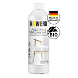 N8WERK Polster- und Teppichreiniger Konzentrat 500 ml, bio, made in Germany, für effektive Fleckenentfernung und Fasertiefenreinigung.