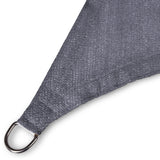 LUMALAND Sonnensegel 100% HDPE mit Stabilisator für UV-Schutz, Rechteck 3 x 4 Meter, Dunkelgrau mit rostfreiem Eckring