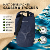 #DoYourOutdoor Dry Bag 30L - Dunkelblau wasserdichter, robuster Rucksack mit UV-Schutz für Outdoor-Abenteuer wie Camping und Standup-Paddling