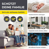 EASYmaxx Insect Protect Insektenschutzgitter mit Klettbefestigung schützt Familie vor Insekten, einfache Montage, klare Sicht, rückstandsfrei entfernbar.