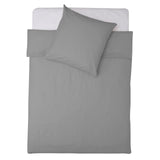 LUMALAND Premium Bettwäsche Everyday in Cool Grey, 155x200 cm Bettbezug mit 80x80 cm Kissenbezug, weiche Polycotton Qualität.