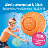 EASYmaxx Silikon-Wasserballon - 12er-Set, wiederverwendbar, selbstschließend, farbenfroh und leicht für nachhaltigen Wasserspaß.