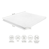 nah-vital Wende-Topper 90 x 200 cm mit 8 cm Höhe, viscoelastisch, beidseitig verwendbar, waschbarer Bezug aus recyceltem Material.