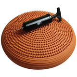 World Fitness Ballsitzkissen "Blowup" - Inkl. Pumpe - Ø 33 cm - Orange mit Noppen für ergonomisches Sitzen und Balancetraining.