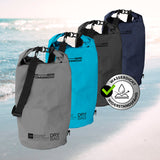 Where Tomorrow Dry Bag 30L - Style 01 - Grau wasserfester, robuster Rucksack mit Rolltop und verstellbarem Schultergurt für Outdoor-Abenteuer.