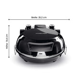 GOURMETmaxx Pizza Maker mit Temperatureinstellung und herausnehmbarem Pizzastein, kompakter elektrischer Ofen für knusprige Pizza.