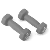 #DoYourSports Hantelset Gusseisen mit Neoprenbeschichtung - 2er-Set - 4 kg, robuste graue Neopren-Kurzhanteln für effektives Krafttraining