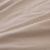 LUMALAND Premium Bettwäsche Everyday Ganzjahres Bettbezug 155x200 cm & Kissenbezug 80x80 cm in Beige, weiche Polycotton-Qualität