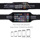 #DoYourFitness Laufgurt RunActive Bauchtasche Schwarz/Rot mit verstellbarem Gurt, geeignet für Handys von 3,5 bis 6 Zoll, wasserdicht.