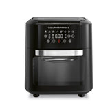 GOURMETmaxx 4in1-Heißluftfritteuse 11 L mit Touchdisplay, XXL-Volumen, fettarm und vielseitig zum Backen, Grillen, Frittieren, Dörren.