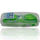 #DoYourSwimming Kinder-Schwimmbrille Flippo Grün/Weiß mit 100% UV-Schutz und Antibeschlag in robuster Transportbox.