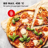 GOURMETmaxx Elektro-Pizzaofen mit Pizzaheber, bis 430°C für knusprige Pizza, 8 Programme, Touchdisplay, Timer.