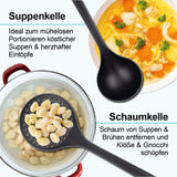 GOURMETmaxx Küchenhelfer-Set mit Aufbewahrungsständer 7-teilig, inkl. Suppenkelle und Schaumkelle für vielseitiges Kochen.