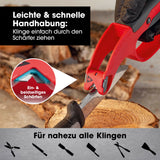 EASYmaxx Klingenschärfer und Schärfeinsätze – schnelles, einfaches Schärfen von Messern, Werkzeugen und Gartengeräten für alle Klingen.