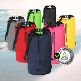 Where Tomorrow Dry Bag 10L - Style 02 - Dunkelblau wasserdichter, robuster Outdoor-Rucksack mit verstellbarem Schultergurt und Rolltop-Verschluss.