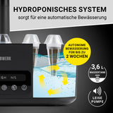 N8WERK Hydroponische Pflanzenanzuchtstation mit Display und Ersatz-Set, automatische Bewässerung und 3,6L Wassertank, leise Pumpe.
