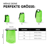 #DoYourOutdoor Dry Bag 20L Grün wasserdichter, robuster Rucksack mit Rolltop und verstellbarem Schultergurt für Outdoor-Aktivitäten.