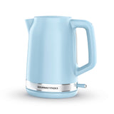 GOURMETmaxx Wasserkocher 1,7l - Blau kabellos mit 360° Basis, Wasserstandsanzeige und herausnehmbarem Kalkfilter.