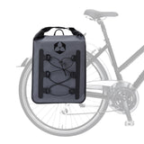 DoYouOutdoor Fahrrad Gepäck Tasche wasserfest 23L Grau mit reflektierenden Bändern, Schulterriemen und Tragegriff, wasserdichte Packtasche.