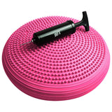 World Fitness Ballsitzkissen "Blowup" - Inkl. Pumpe - Ø 33 cm - Pink mit Noppen für ergonomisches Sitzen und Balance-Training.