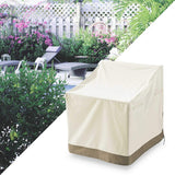 LUMALAND Abdeckplane für Gartenstühle 64x79x102 cm beige, wetterfest, UV-beständig, schützt Gartenstühle vor Regen, Staub und Sonne.