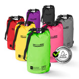 Where Tomorrow Dry Bag 10L - Style 01 - Grün wasserdichter, robuster Outdoor-Rucksack mit UV-Schutz und verstellbarem Schultergurt.