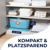 CLEANmaxx Hemdenbügler PRO mit Hosenaufsatz kompakt, blau, platzsparend, ideal für automatisches Trocknen und Bügeln.