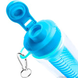 #DoYourFitness Wasserflasche/Trinkflasche für Fruchtschorlen 700 ml Türkis mit praktischem Trinkverschluss und Fruchteinsatz