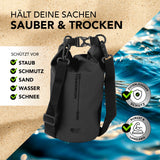 Where Tomorrow Dry Bag 2L - Style 02 - Schwarz, wasserdichter und robuster Dry Bag zum Schutz vor Sand, Wasser, Staub und Schnee.