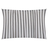 LUMALAND Sonnensegel 100% HDPE mit Stabilisator für UV-Schutz - Rechteck 3 x 4 Meter in Grau/Weiß gestreift, robust und reißfest.