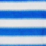 LUMALAND Balkonsichtschutz inkl. Befestigungsseil, blau-weiß gestreift, robustes 0,9 x 5 m HDPE-Material, UV-beständig.