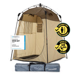 Where Tomorrow - Pop up Duschzelt - 10 Sek. Quick-up-Aufbau, 220 cm hoch, braun, wetterfest, ideal für Outdoor und Reisen