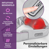 VITALmaxx Shiatsu-Massagegerät mit Knet- & Druckmassage, Wärme & Halteschlaufen mit individuell einstellbarem Bedienfeld.
