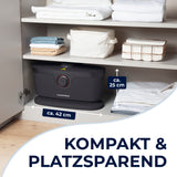 CLEANmaxx Hemdenbügler PRO mit Hosenaufsatz schwarz, kompakt, platzsparend, Maße ca. 42x25 cm, ideal für einfache Aufbewahrung.