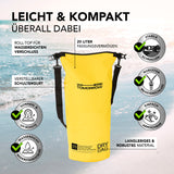 Where Tomorrow Dry Bag 20L - Style 01 - Gelb, wasserdichter, robuster Dry Bag mit UV-Schutz und verstellbarem Schultergurt für Outdoor-Abenteuer.