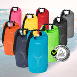 #DoYourOutdoor Dry Bag 20L - Himmelblau wasserdichter, robuster Outdoor-Rucksack mit Rolltop und verstellbarem Schultergurt in Trendfarben.