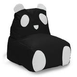LUMALAND Kindersitzsack Animal Line Panda - 75 x 65 x 65 cm - Schwarz/Weiß, weicher, wasserabweisender Sitzsack in Panda-Design.