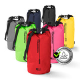 Where Tomorrow Dry Bag 10L - Style 02 - Rot wasserdichter, robuster Outdoor-Rucksack mit verstellbarem Schultergurt und Rolltop-Verschluss.