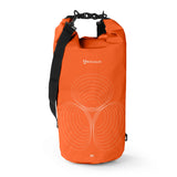 #DoYourOutdoor Dry Bag 20L Orange, wasserdichter, robuster Rucksack mit UV-Schutz und verstellbarem Schultergurt für Outdoor-Abenteuer.
