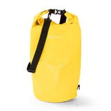 #DoYourOutdoor Dry Bag 30L Gelb mit wasserdichtem Rolltop, verstellbarem Schultergurt und robustem Reißverschluss für Outdoor-Abenteuer.