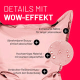 LUMALAND Sitzsack Classic XXL (380 L) - In- & outdoor - Pastell Pink mit abnehmbarem Bezug, Abperleffekt und verdecktem Reißverschluss