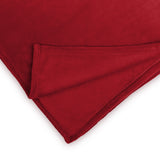 LUMALAND Kuscheldecke - 220x240 cm - Sofadecke & Tagesdecke in Bordeaux aus weichem Coral-Fleece, pflegeleicht und vielseitig verwendbar.