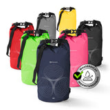 #DoYourOutdoor Dry Bag 10L Dunkelblau wasserdichter, robuster Outdoor-Rucksack mit verstellbarem Schultergurt und Rolltop-Verschluss.