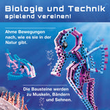 cbionic Flexibles Klemmbaustein-System - 2-in-1 Seepferdchen oder Fisch nach Naturbewegungen, Bausteine als Muskeln, Bänder und Sehnen