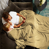 LUMALAND Kuscheldecke - 220x240 cm - beige Sofadecke, weich und flauschig, perfekt für Sofa und gemütliche Abende.