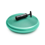 World Fitness Ballsitzkissen "Blowup" - Inkl. Pumpe, ergonomisches Balance Kissen, 33 cm Durchmesser, türkis, rutschfest und robust.