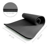 #DoYourFitness Fitnessmatte schwarz, 183 x 61 x 1,2 cm, rutschfest, robust, für Yoga, Gymnastik, Indoor und Outdoor geeignet.